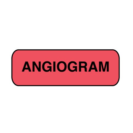 Position Labels - Angiogram 1/2 X 1-1/2 White W/Red & Black